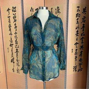 Green paisley disco shirt